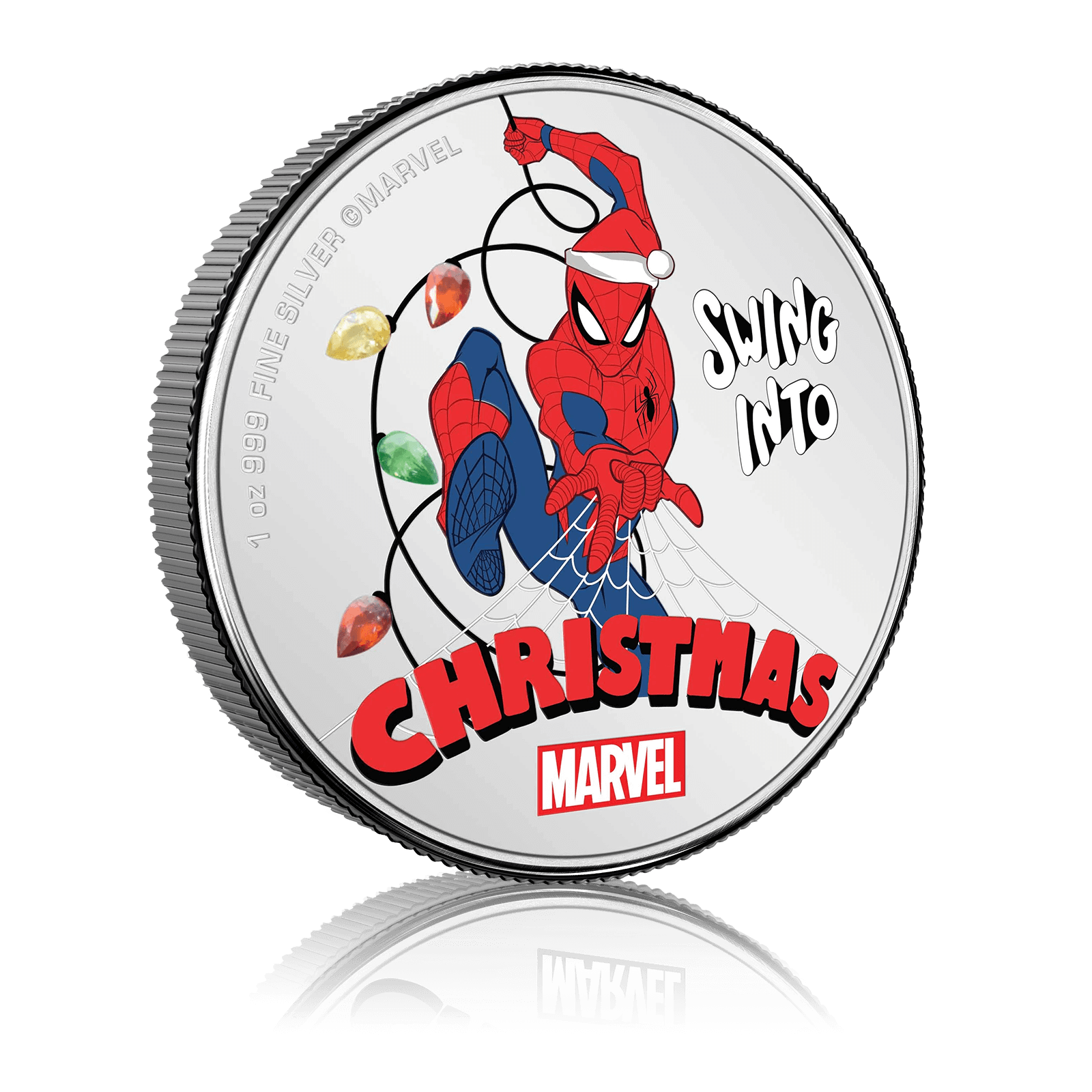 1oz Silver Proof Coin Spiderman Seasons Greetings (2024) 4